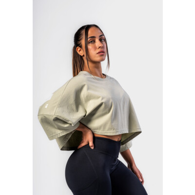 Nebbia Oversized Cropped Tee JUST FLOW 431 light green