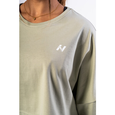 Nebbia Oversized Cropped Tee JUST FLOW 431 light green