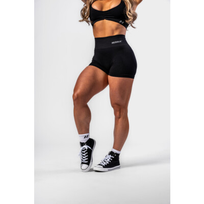 Nebbia High Waisted Push-Up Shorts TOTALLY SEAMLESS 304 black