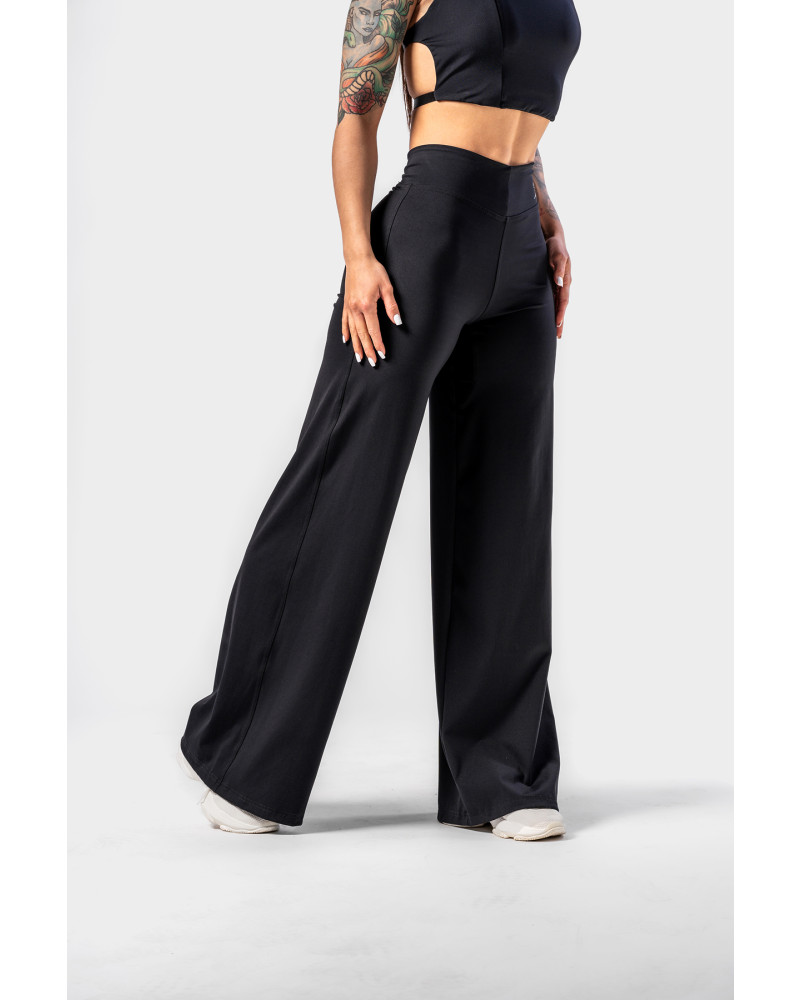 Pantalon évasé Taille Haute Nebbia Deni X - Leggings évasés Pour Salle De Sport, Style Tendance, Laçage Dos - Taille XS