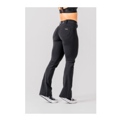 Nebbia Bubble Butt Flared Pants 2.0 POWER LIFT 308 črna