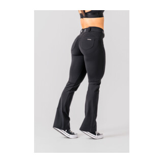 Nebbia Bubble Butt Flared Pants 2.0 POWER LIFT 308 sort
