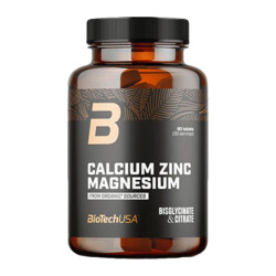 BioTech USA Calcium Zinc Magnesium From Organic Sources 90 tabliet