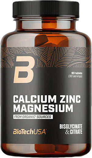 BioTech USA Calcium Zinc Magnesium From Organic Sources 90 tabletta
