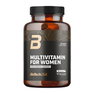 BioTech USA Multivitamin For Women From Organic Sources 60 comprimés