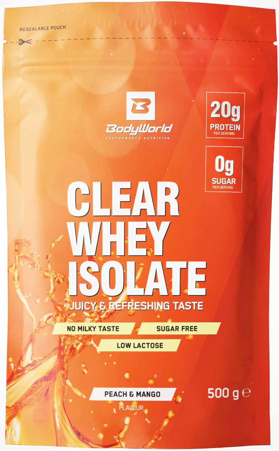 BodyWorld Clear Whey Isolate 500 g vihreää teetä-yuzua