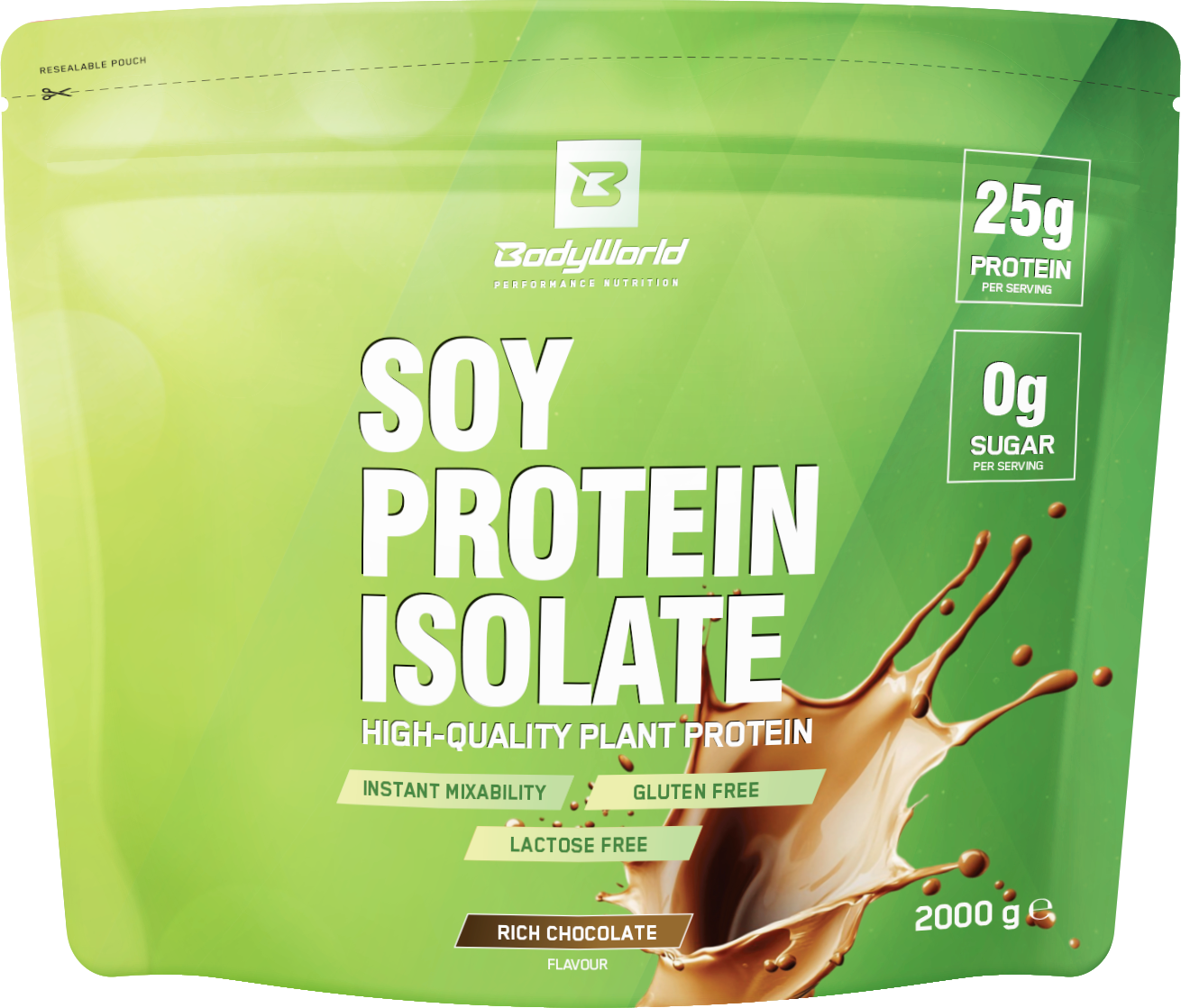 BodyWorld Soy Protein Isolate 2000 g gazdag csokoládé
