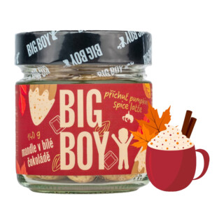 Big Boy Almonds in white chocolate with pumpkin spice latte flavour 140 g