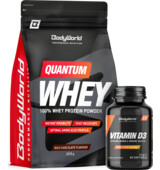 BodyWorld Quantum Whey Protein 2270 g + GRATIS Vitamin D3 60 Kapseln