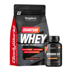 BodyWorld Quantum Whey Protein 2270 g + ΔΩΡΕΑΝ βιταμίνη D3 60 κάψουλες