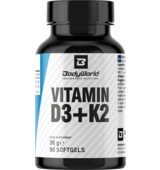 BodyWorld Vitamin D3+K2 90 gélules