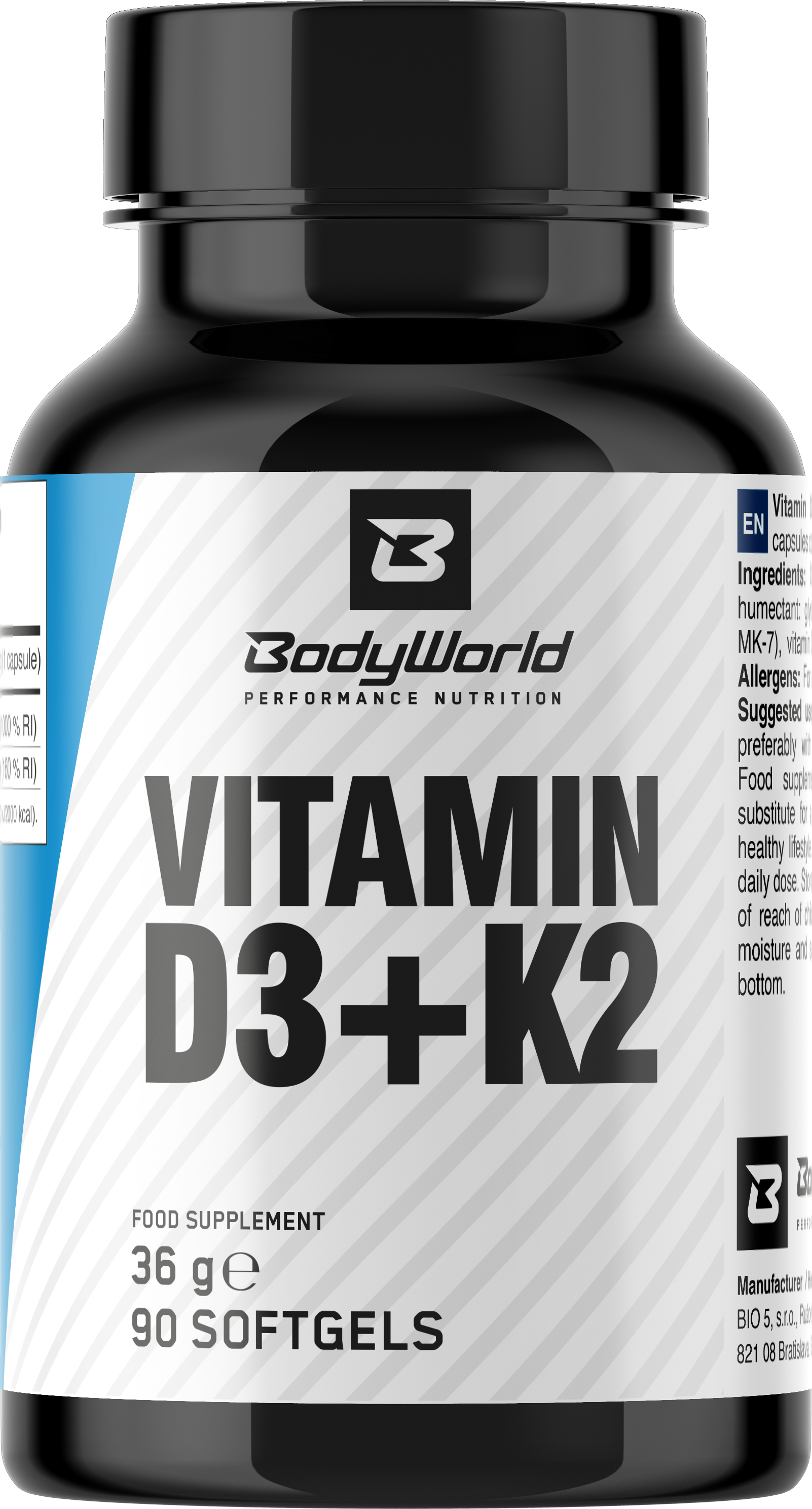 BodyWorld Vitamin D3+K2 90 kapsúl
