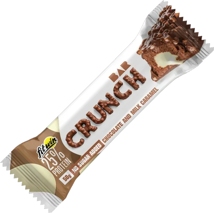 fitwin Crunch Bar 50 g ciocolată și caramel cu lapte