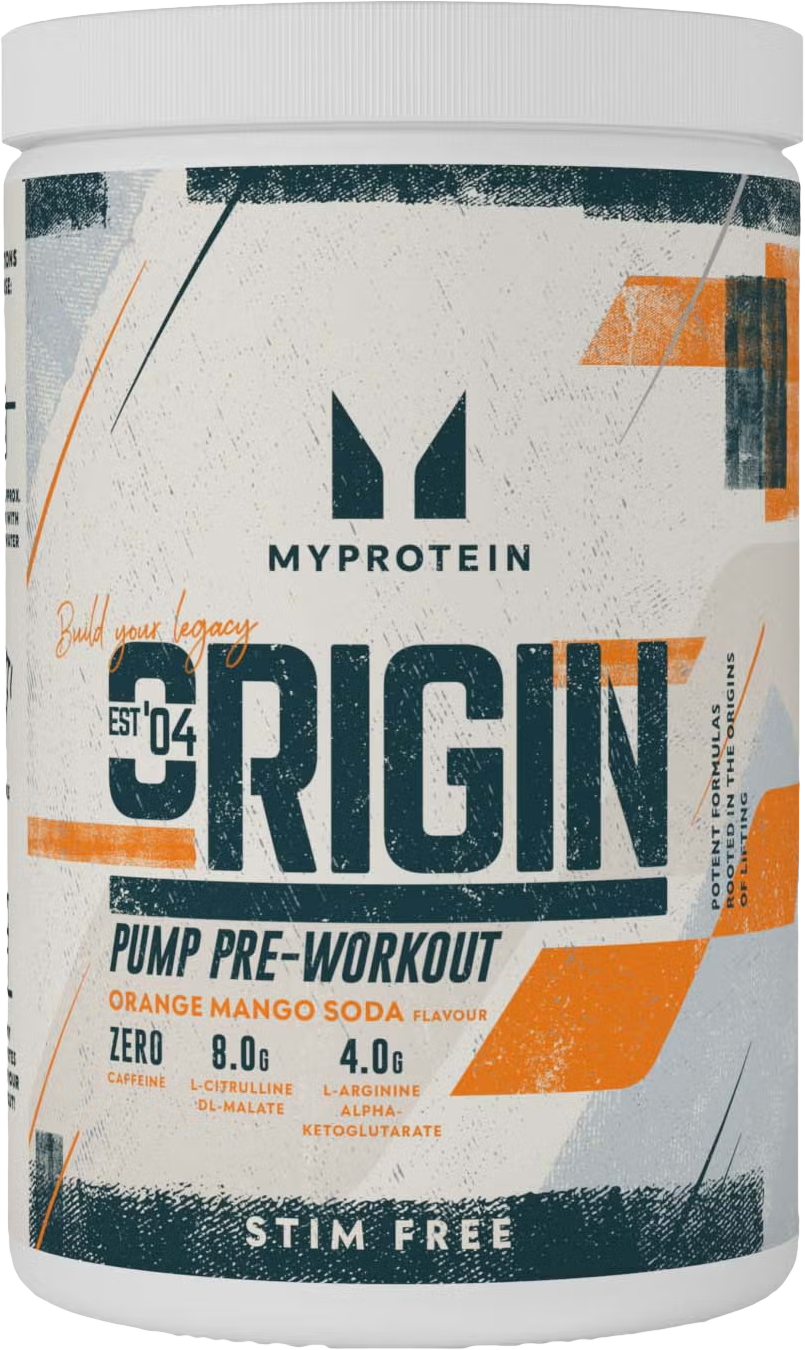 MyProtein Origin Pre-Workout 600 g narancs-mangó