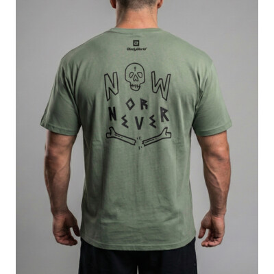 BodyWorld Men's T-shirt Now Or Never sage