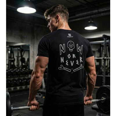 BodyWorld Pánske tričko Now Or Never black
