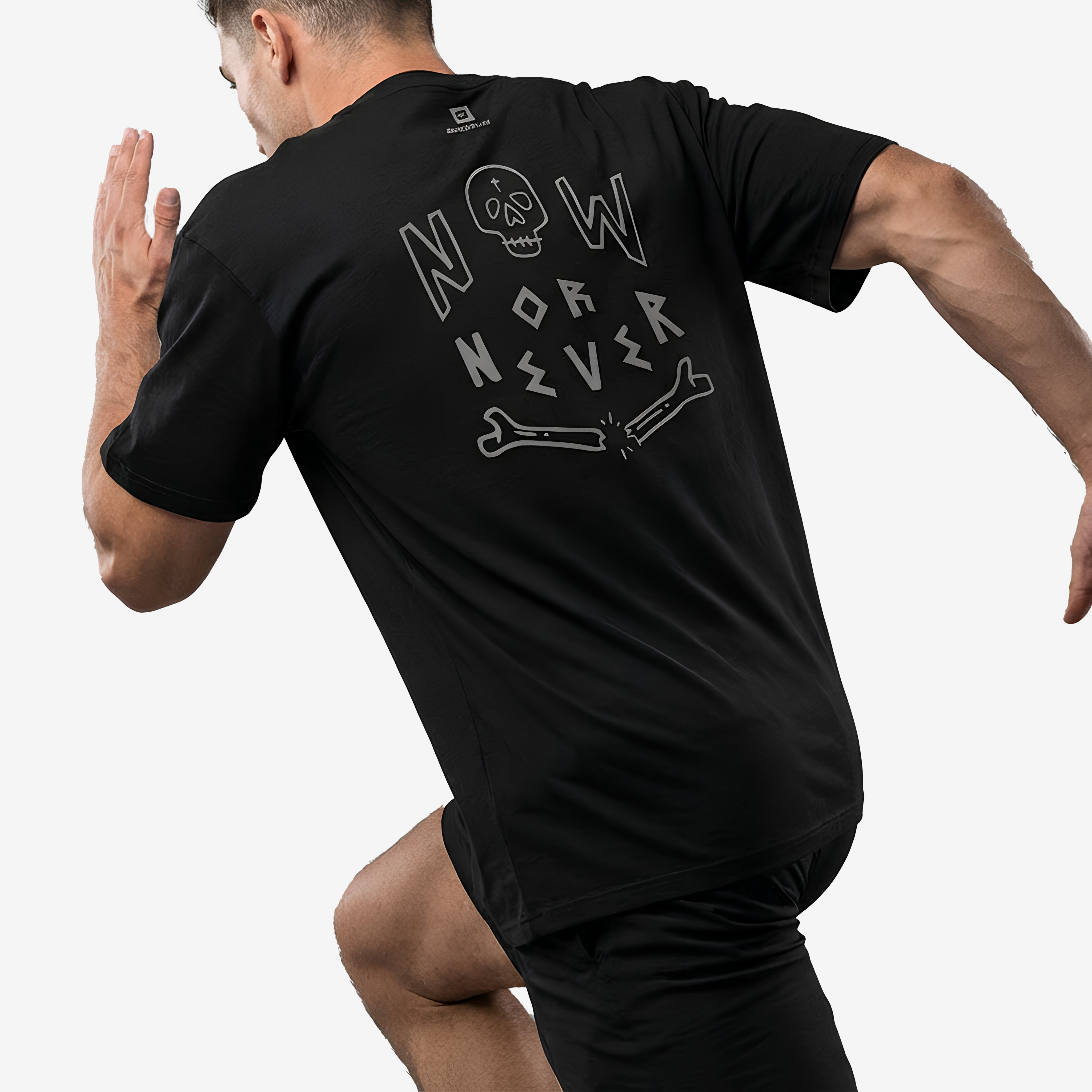 BodyWorld Men's T-shirt Now Or Never schwarz XXL (xxlarge)