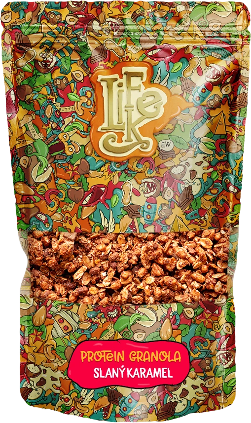 LifeLike Protein Granola Slaný Karamel 400 g slaný karamel