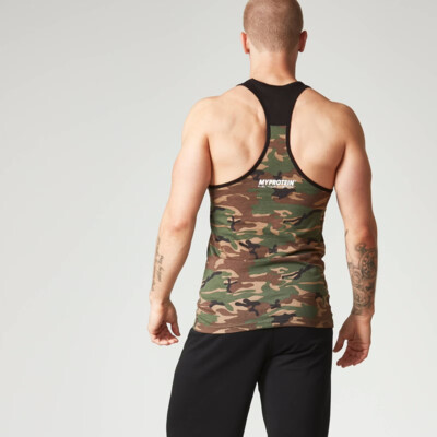 MyProtein Men's Camo Tank Top bordure noire