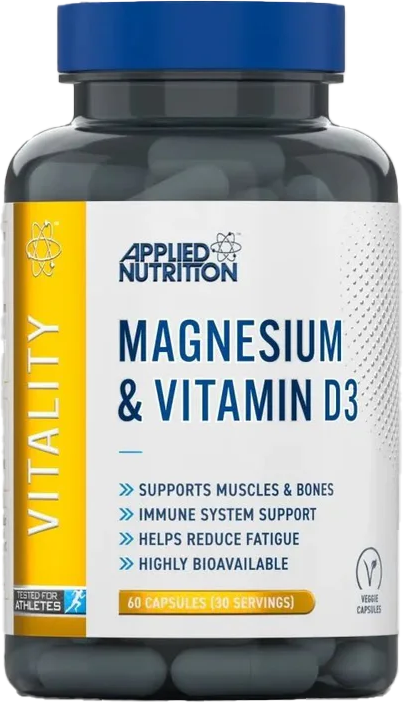 Applied Nutrition Magnesium & Vitamin D3 60 kapslí