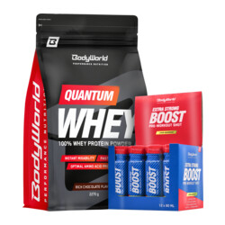 BodyWorld Quantum Whey Protein 2270 g + Boost Shot 12 x 80 ml