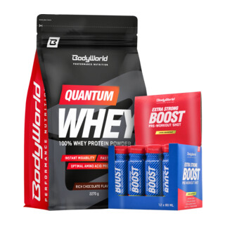 BodyWorld Quantum Whey Protein 2270 g + Boost Shot 12 x 80 ml