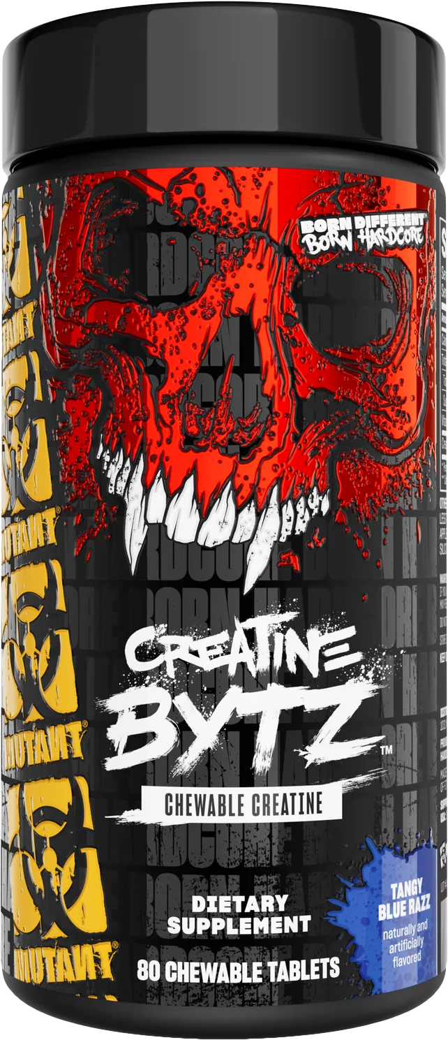 Mutant Creatine Bytz 80 žvýkacích tablet tangy blue razz