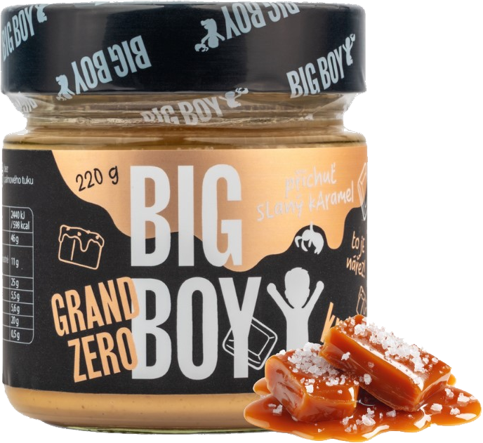 Levně Big Boy Grand Zero s příchutí slaný karamel 220 g slaný karamel
