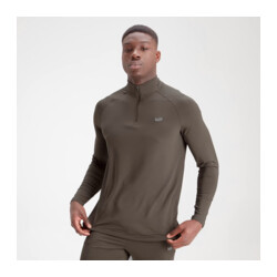 MyProtein Men's Essentials 1/4 Zip dark olive