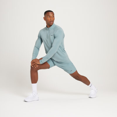 MyProtein Men's Linear Mark Graphic Training 1/4 Zip ice blue