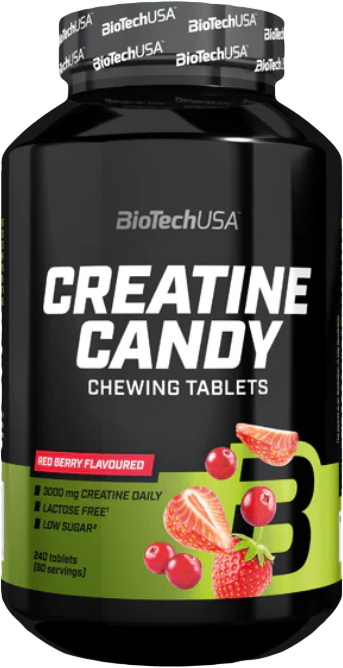 BioTech USA Creatine Candy 240 Kautabletten red berry