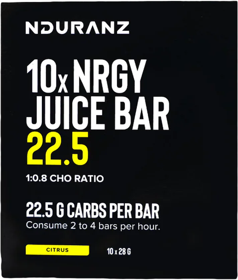 10x Nduranz Nrgy Juice Bar 22.5 28 g cytrus
