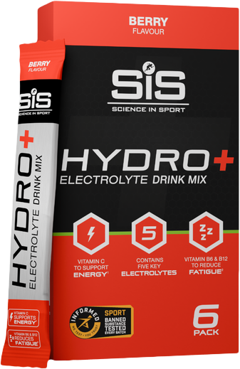 SiS HYDRO+ Electrolyte Drink Mix 6 saszetek jagoda