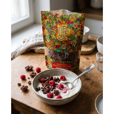 LifeLike Chocolate Crunchies Granola Protein Raspberry 250 g
