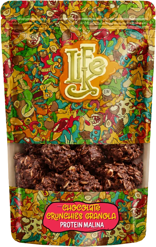 LifeLike Chocolate Crunchies Granola Protein Raspberry 250 g czekoladowe chrupki-malinowe