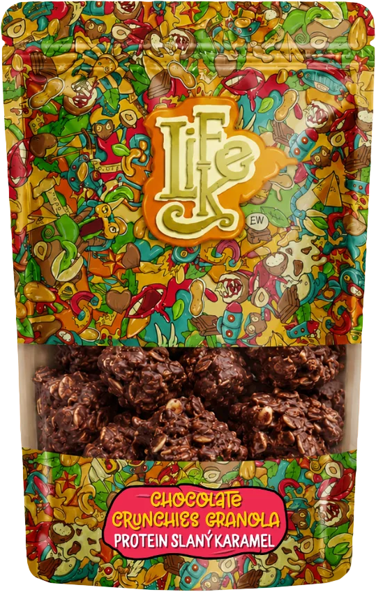 LifeLike Chocolate Crunchies Granola Protein Salted Caramel 250 g czekoladowe chrupki-solony karmel
