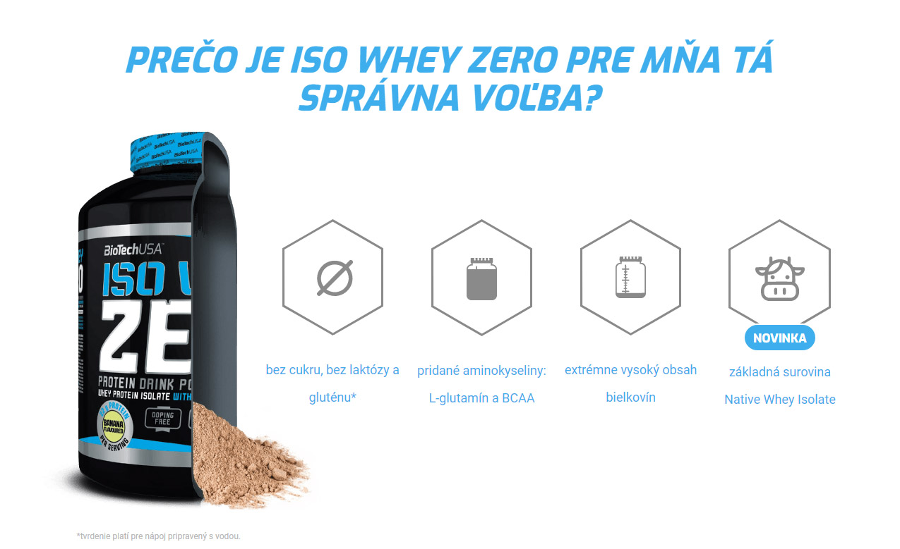 Biotech USA Iso Whey Zero Protein Výhody